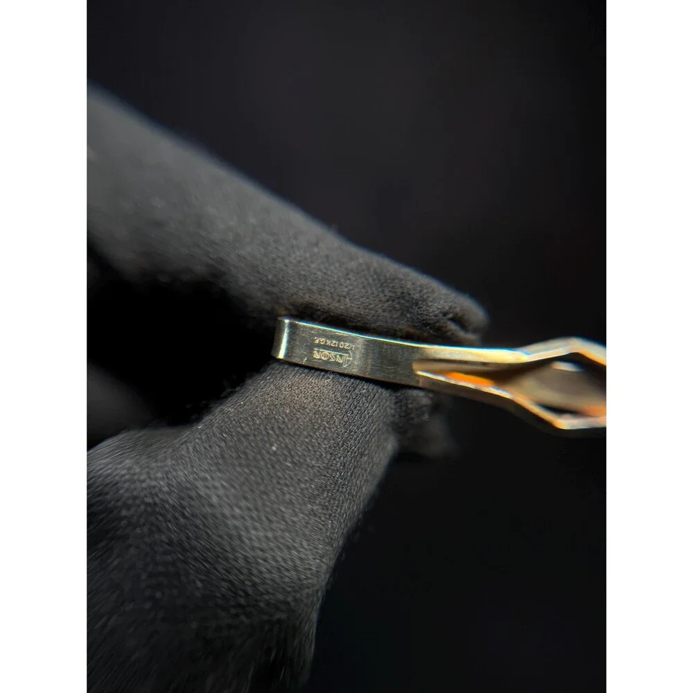 Vintage Anson 1/20 12K Gold Filled Engraved Tie Clip Mid Century